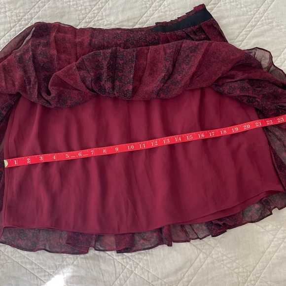 NWT Club Monaco Venetian Rose/Rouge Parker Skirt Pleated Lined Back Zip Size 10 - Picture 7 of 9